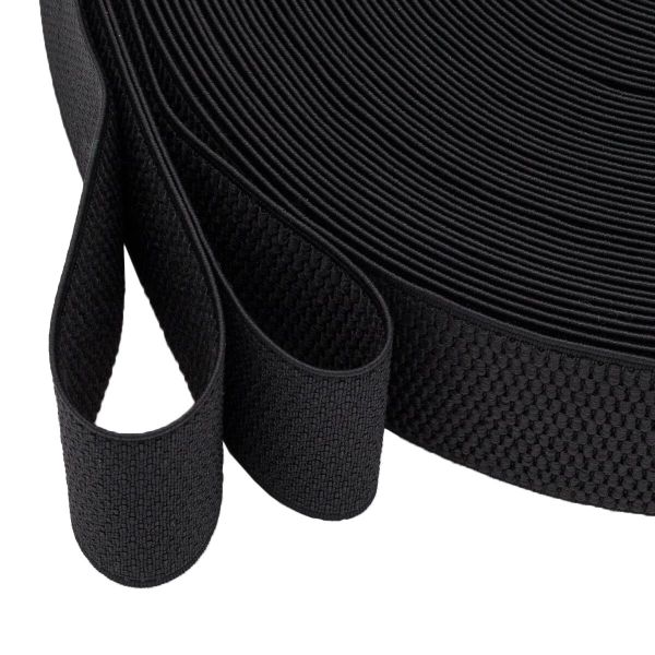 Резинка для подтяжек (помочная) 40.0 мм / 25 метров, 25.2 г/п.м., 580 черный, 6123-9344