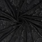 Сетка бельевая эластичная 155 г/м², шир.120 см / 1 метр, жаккард, цв.черный /OLG017/1/