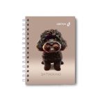 Записная книжка с твердым переплетом, матовая ламинация + выборочный лак, на гребне A6 120 л. 4 шт клетка, Затискаю-замурчу 01594, ЗК224 Светоч