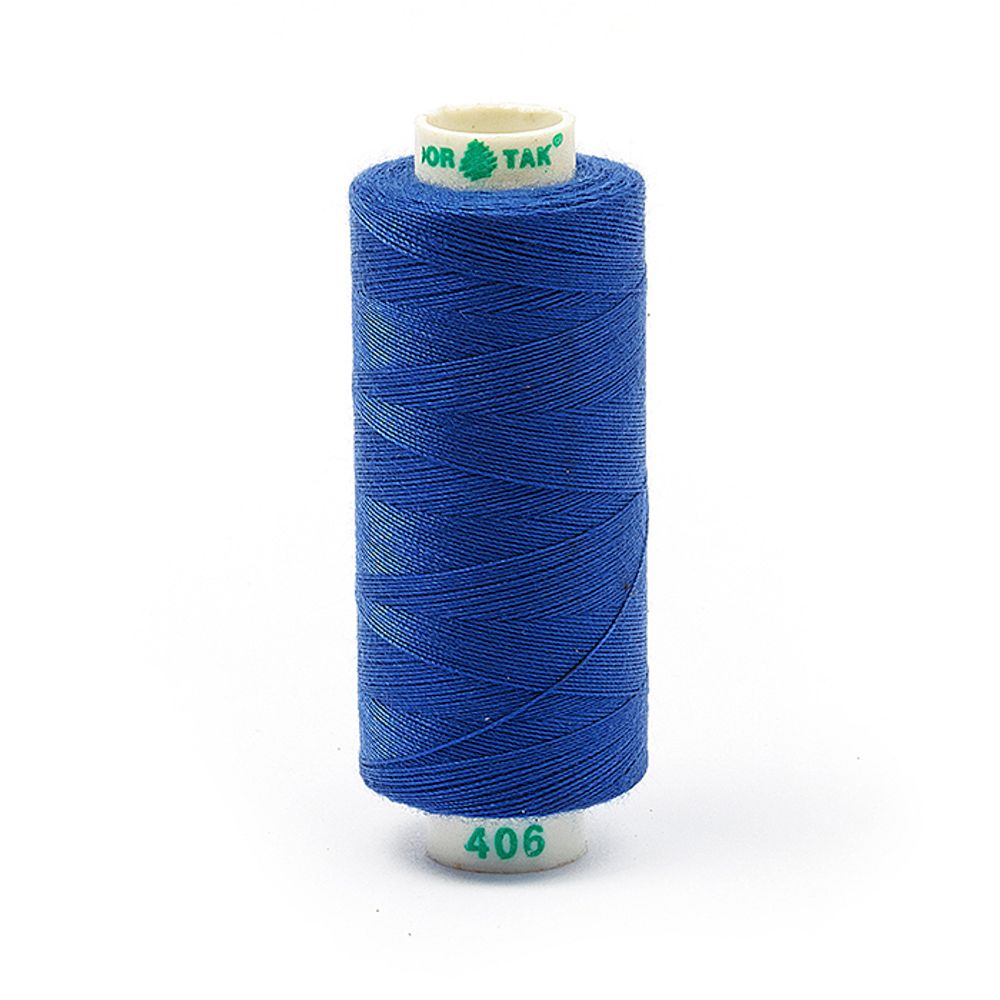 Нитки швейные бытовые Dor Tak 40/2, 366 м / 10 кат., 406 синий