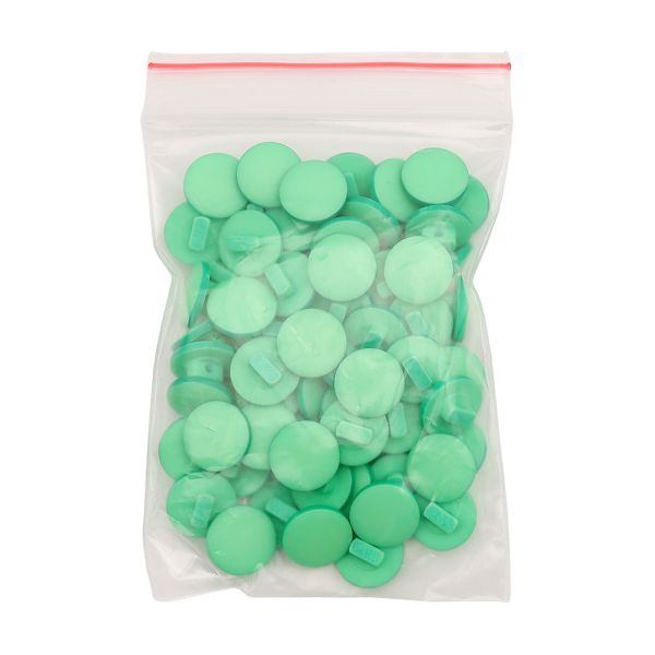 Пуговицы на ножке 18L (11мм), пластик (Green (зеленый)), NE68, 72 шт