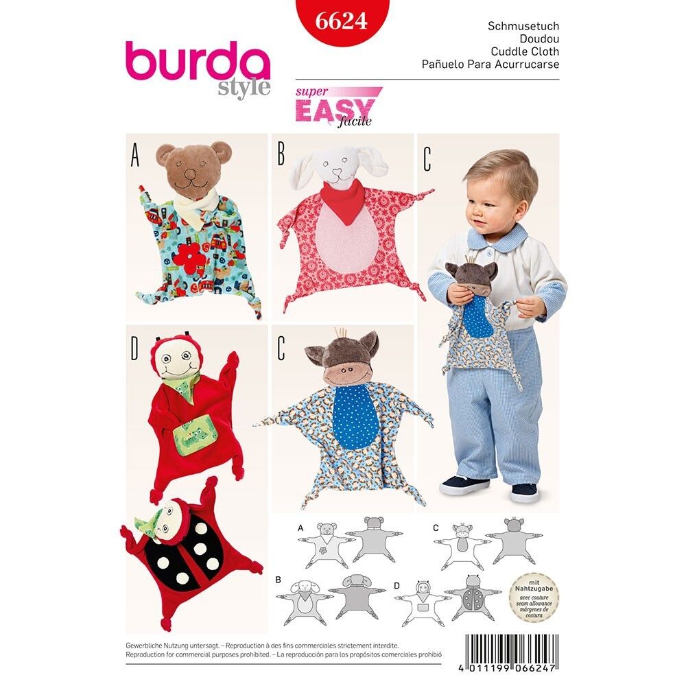 Выкройка детская игрушка Burda (Бурда) 6624, 1 шт