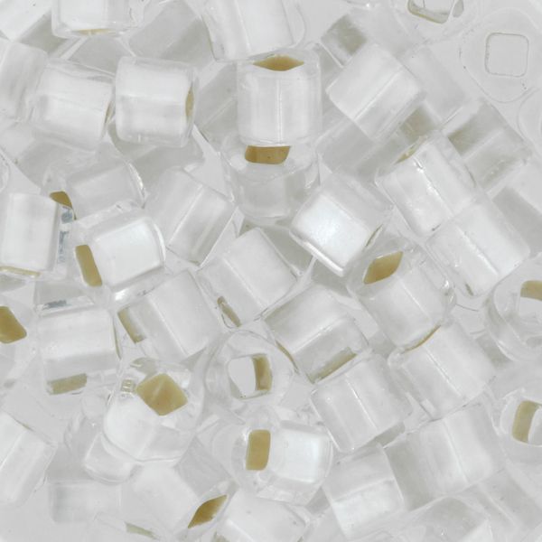 Бисер Toho Cube 3 мм, 25 г (5х5 г), 0021F серебристый/матовый