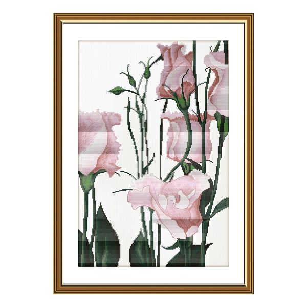 Набор для вышивания нитками Нова Слобода, В розовом миноре 27х41 см