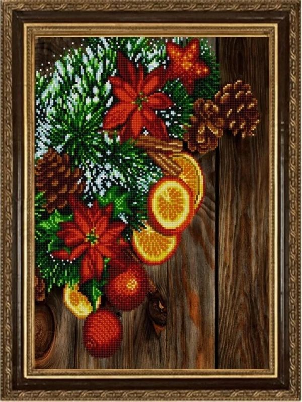 Рисунок для вышивания бисером Конек арт. 1405 Новогоднее благоухание 29х39 см