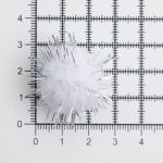 Помпоны с люрексом 25 мм, 125 шт., Астра (28 белый)