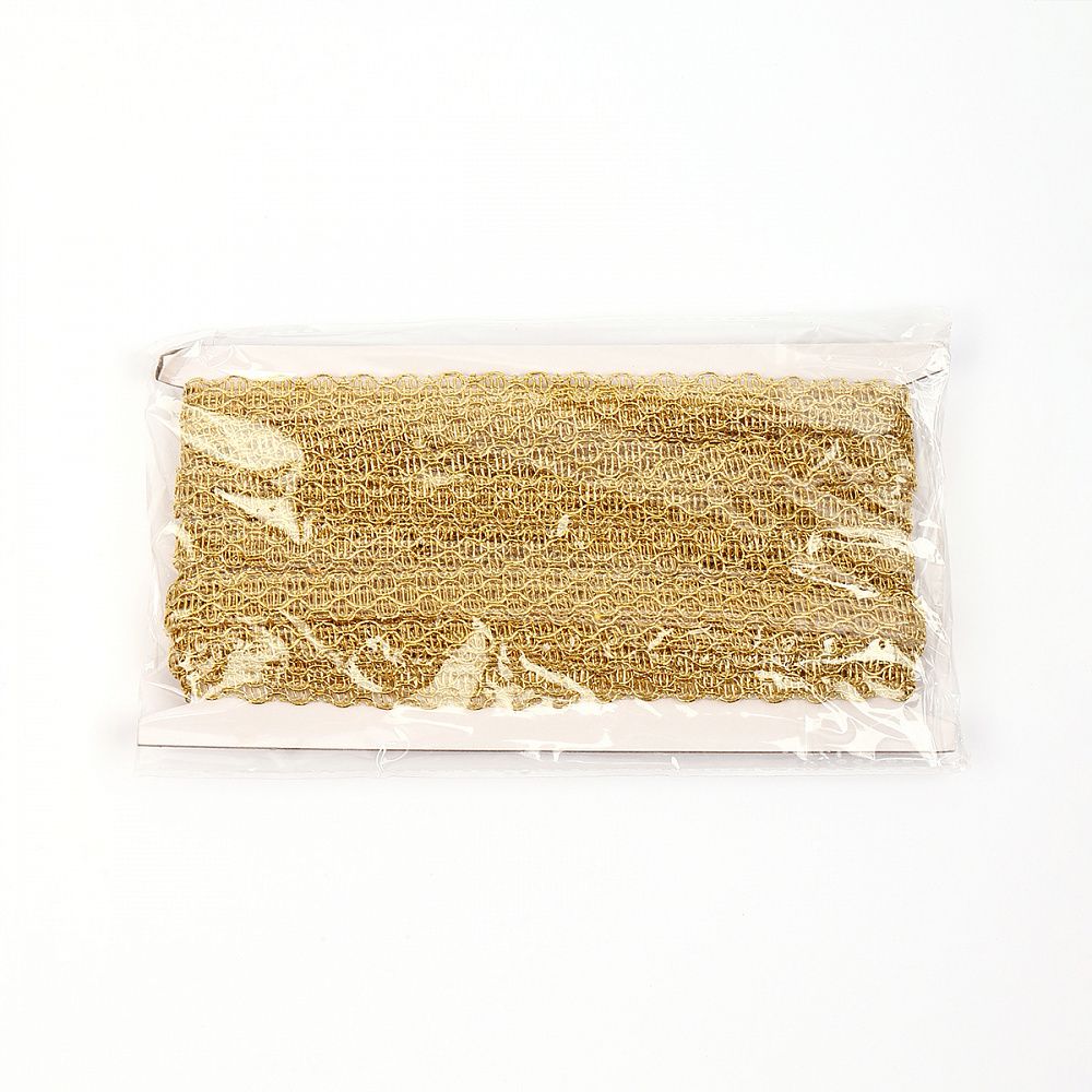 Тесьма отделочная 12 мм / 13.71 метров, TBY 916 цв.золото