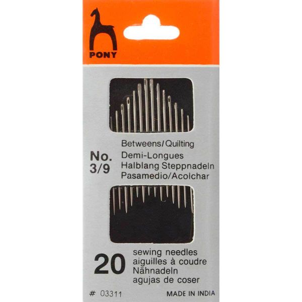 Иглы ручные Pony №3-9,20 шт