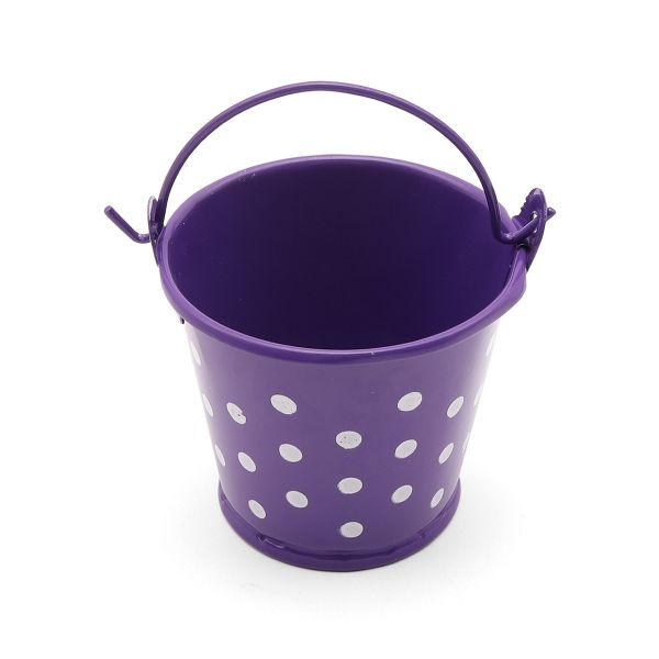 Ведро в горошек 6х5,3см (фиолетовый), AR004-1