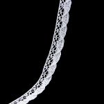 Кружево вязаное (тесьма) хлопковое 20 мм / 9.14 метров, белоснежный