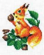 Набор для вышивания нитками Сделай своими руками, Белочка 14х16 см