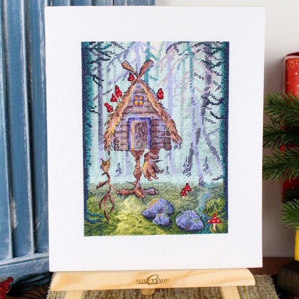 Набор для вышивания нитками МП Студия, Необычная избушка 20х15см