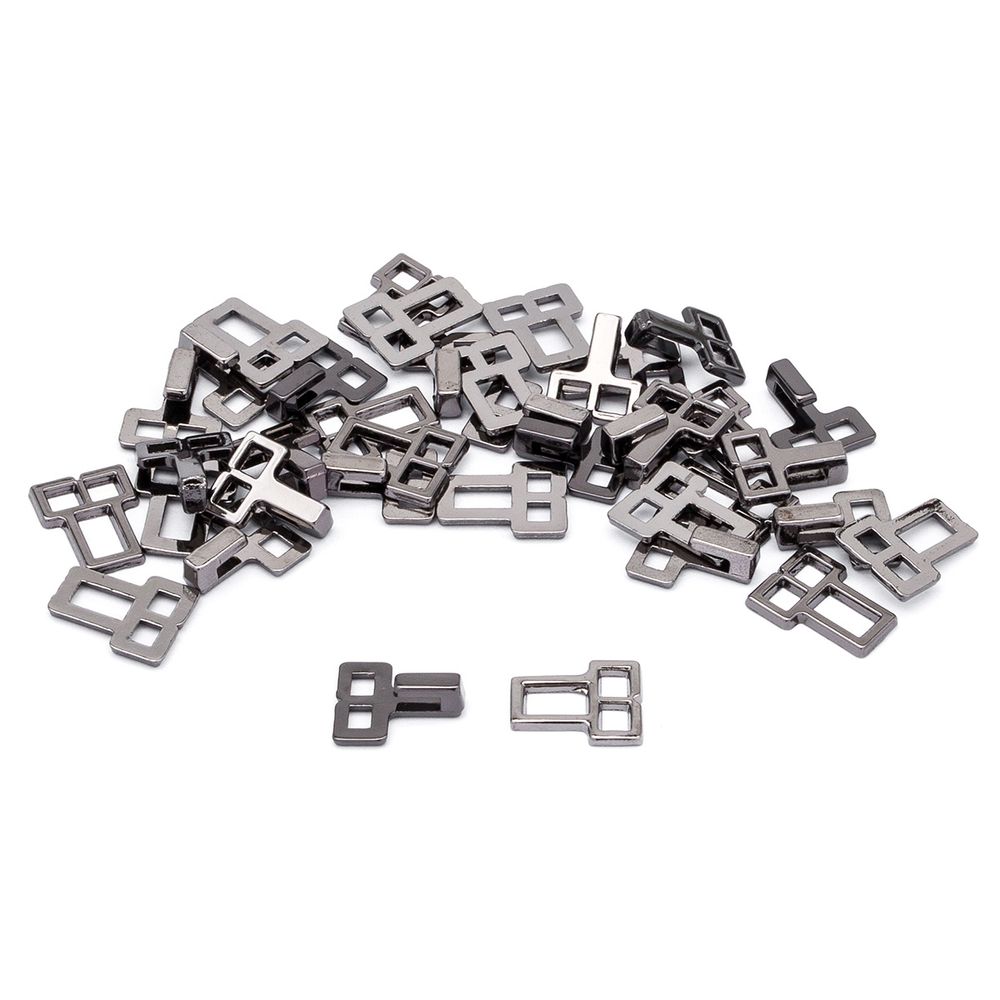 Крючки пришивные декоративные 10 мм, чер.никель, 20 шт