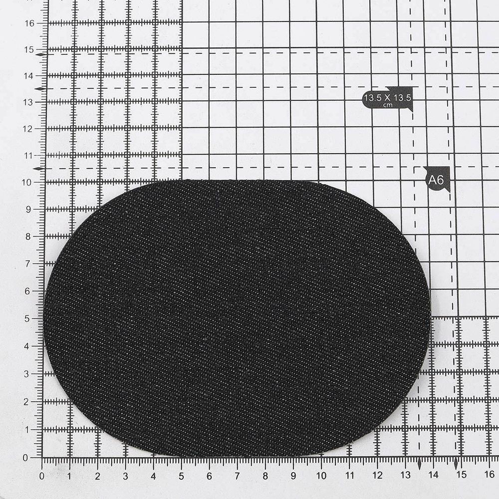 Термозаплатка, джинс, 100x140мм (черный (black)), AZ07, 2 шт