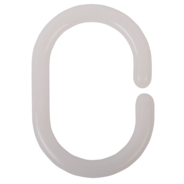 Кольца шторные овальные 46x30 мм, пластик, 15 шт, белый, Gamma С-113