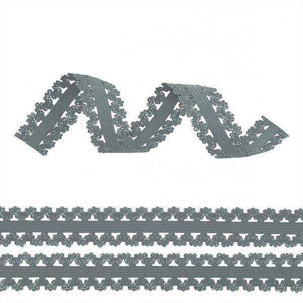 Резинка бельевая (ажурная) 20.0 мм / 100 метров, RB04183S S183 т.серый