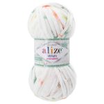 Пряжа Alize (Ализе) Mini Colors серия Бархат (Velluto) / уп.5 мот. по 100 г, 68м, 8107 принт