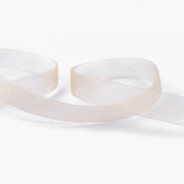 Лента капроновая (органза) 15.0 мм / 22.8±1 метра, 097 св. персиковый, Blitz OR-15