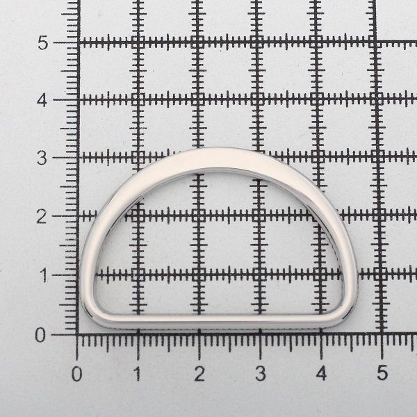 Полукольцо литое металл внутр. 40 мм (внешн. 46х31 мм), плоское, 10 шт, никель ГР, 6892