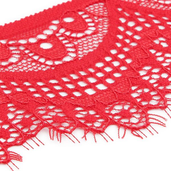 Кружево эластичное (стрейч) 60 мм / 13.71 метра, C820 красный