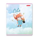 Тетрадь ученическая школьная, выборочные блёстки, A5+ 12 л. на скобе 65 г/м², белизна 100%, 25 шт, линия, 000705 Маленькое счастье, Светоч 12ТЕТл-002