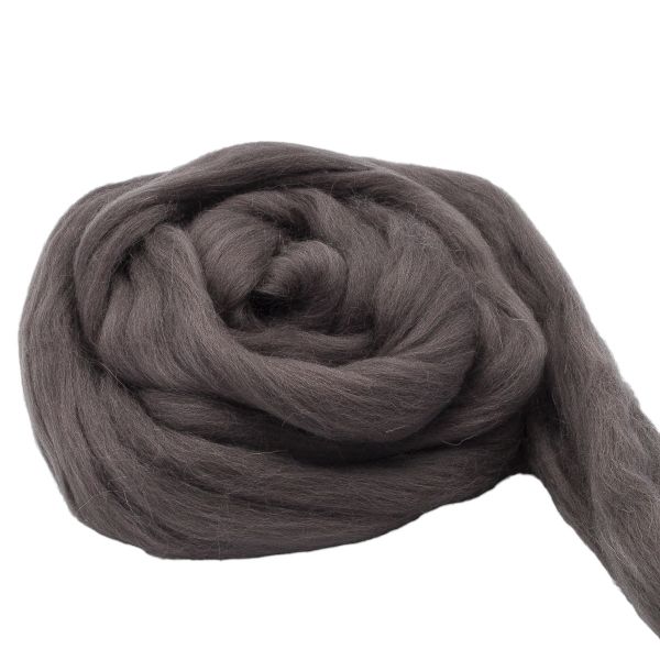 Шерсть для валяния полутонкая 100%, 100г, 693 свинцовый