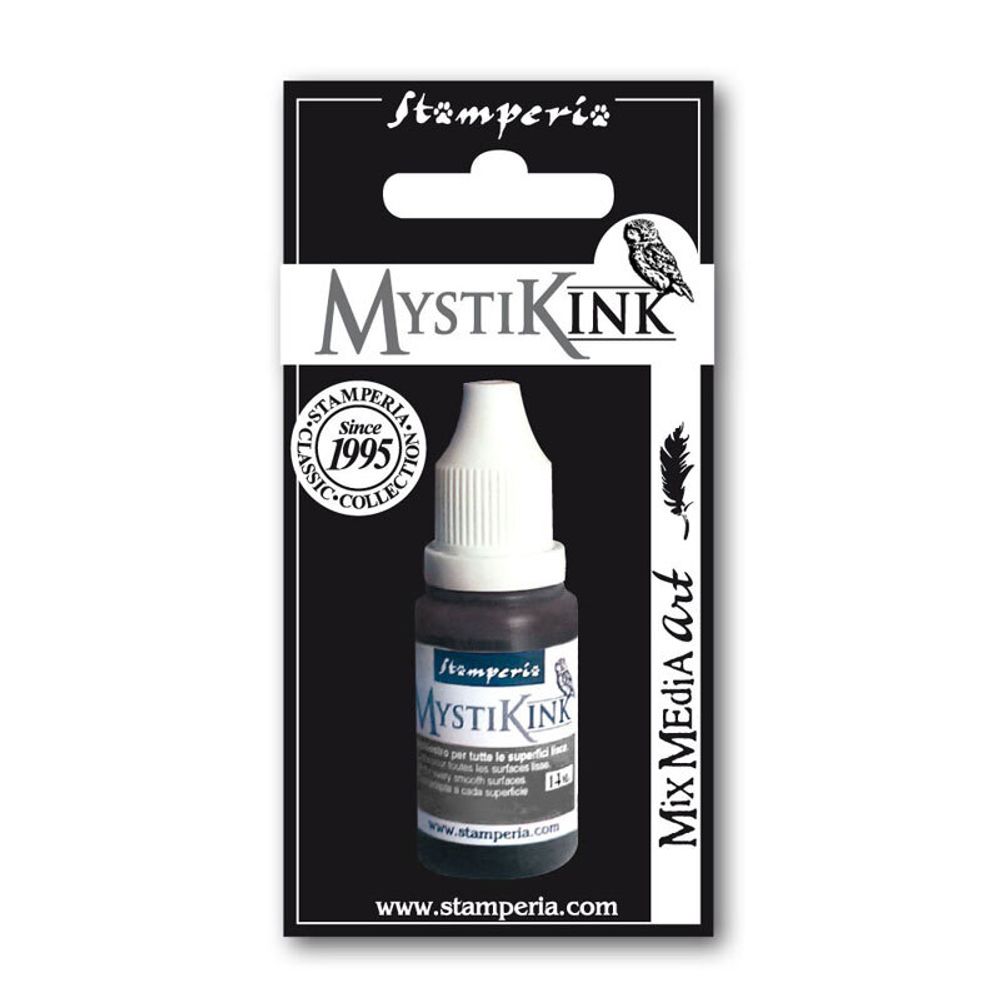 Краскa с экстра блеском Stamperia Mystik ink, 18 мл, серый