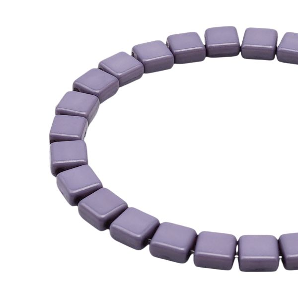 Бусины пластик 6х6х3 мм, 50 г, с двойным отверстием, плоский квадрат, 3 серо-голубой, Astra&Craft 7429