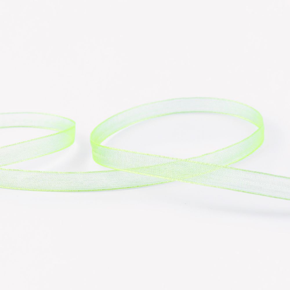 Лента капроновая (органза) _6.0 мм / 45.7 метров, 117 св.салатовый, Blitz OR-6