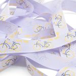 Лента репсовая (в рубчик) PREMIUM Велосипед 22 мм, 22,5м (420 сиреневый)