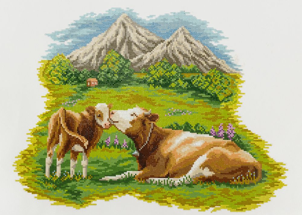 Алмазная (кристальная) мозаика Фрея, Семейная идиллия, 50х35 см