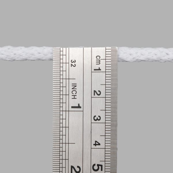 Шнур круглый х/б ⌀5.0 мм / 100 метров, цв.отбеленный