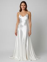 Атлас сатин 67 г/м², 150 см / 3 метра, AS.01 цв.белый