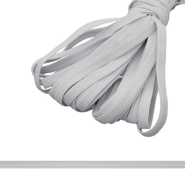 Резинка бельевая (стандартная) 7.0 мм / 10х10 метров, белый