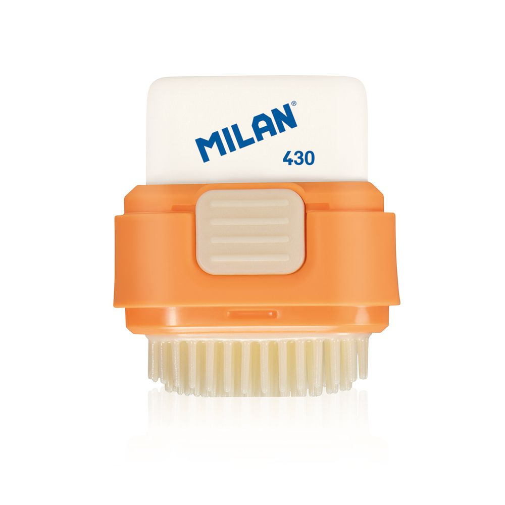 Ластик квадратный в защитном пенале с щеточкой 15,7х9,5х5 см, 16 шт, Milan 4901116FA