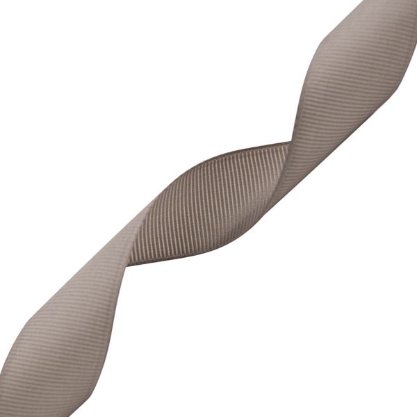 Лента репсовая (в рубчик) 25.0 мм, 075 серо-коричневый, уп.18,28 м