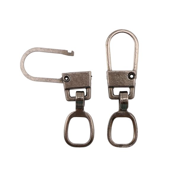 Пуллер-карабин для молнии 9х31 мм металл, цв. черн. никель, 10 шт, (6580-0277)