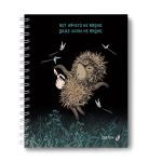 Тетрадь общая с твердой обложкой, матовая ламинация + выборочный лак, (лицензия) A5 80 л. на гребне 65 г/м², белизна 100% 4 шт клетка, 01561 Не теряйте ёжиков, Светоч Т227