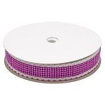 Лента декоративная Гусиные лапки 20 мм, 25м YH99 (04 фиолетовый/белый)