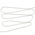 Резинка шляпная (шнур эластичный) ⌀1.0 мм / 100 метров, 0370-6100, металлизированный, серебро