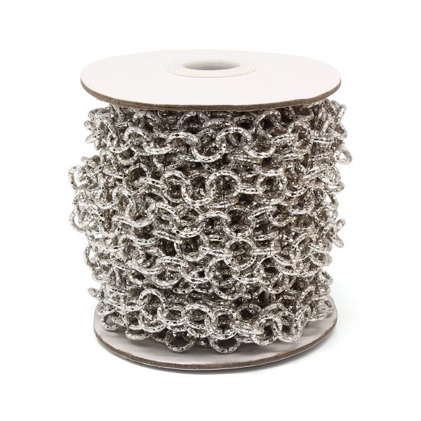Цепь алюминиевая 2,0 мм, 11,6 мм, боб(10 м) (никель) K14333