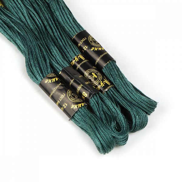 Мулине ПНК им.Кирова цв.9286 т.зеленый, 24 мотка по 8 метров