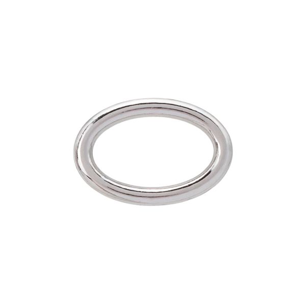 Кольца для бюстгальтера овальные металл ⌀10 мм, 100 шт, никель, 64-2210