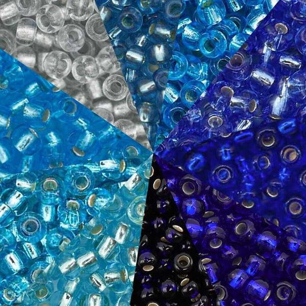 Набор бисера Preciosa №18, 50 г (10 цв. по 5 г), (№10/0 = ⌀2.3 мм)