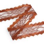 Тесьма отделочная ажурная 50 мм, 25 м, (06 коричневый)