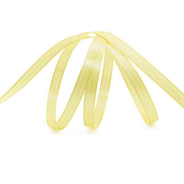 Лента атласная 1-сторонняя 6.0 мм / 22.86±1 метров, 060 лимонный, Globus