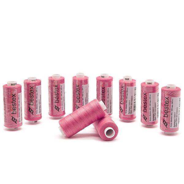 Нитки швейные бытовые Bestex 40/2, 365 м (400 ярд) / 10 кат., 044 кораллово-розовый