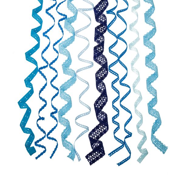 Набор кружевных лент 11 шт по 1 м, 02 синий, Gamma HC-VS