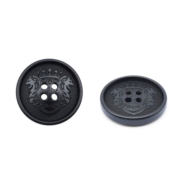 Пуговицы 4 прокола 44L (Blk-200 (черный)), 36 шт