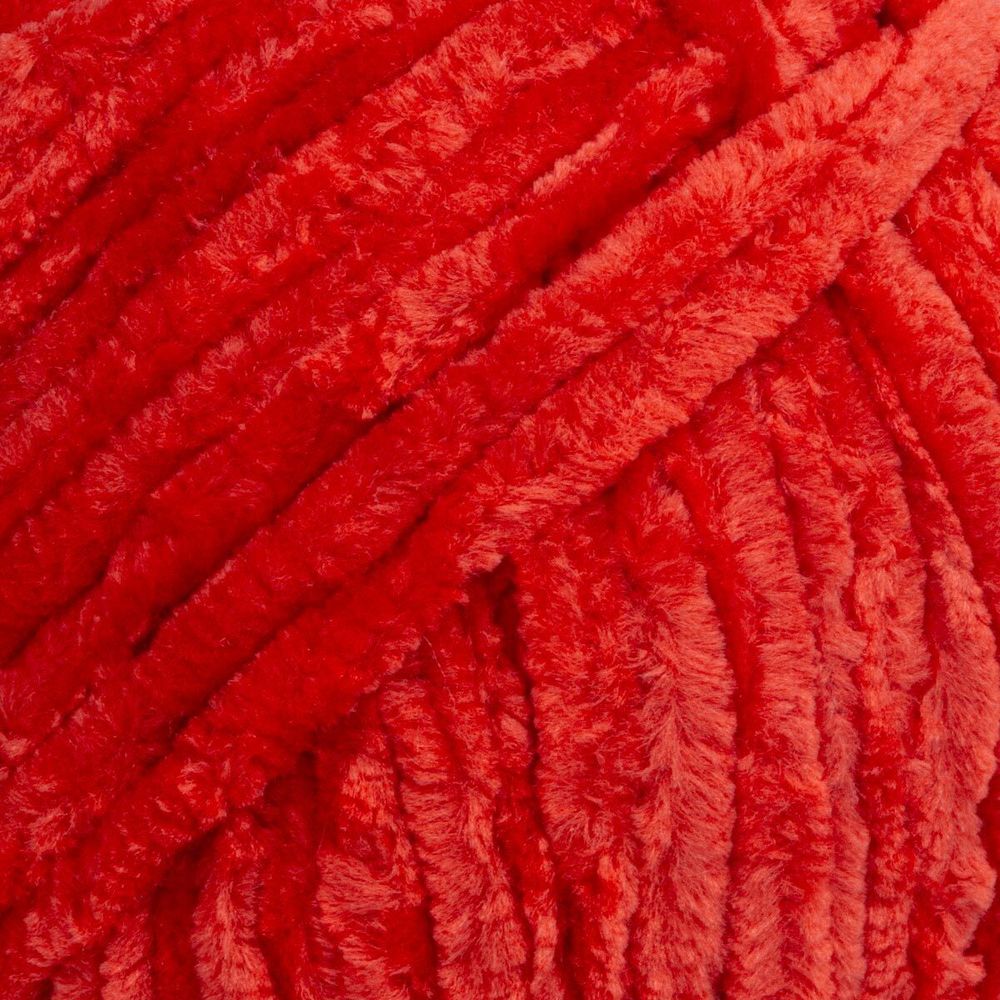Пряжа Вязь Велюровая 120 / уп.3 мот. по 100 г, 120 м, 18 красный